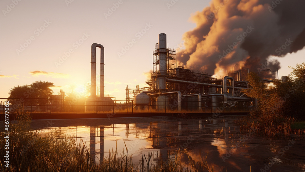 Technology chemical factory gas oil industrial