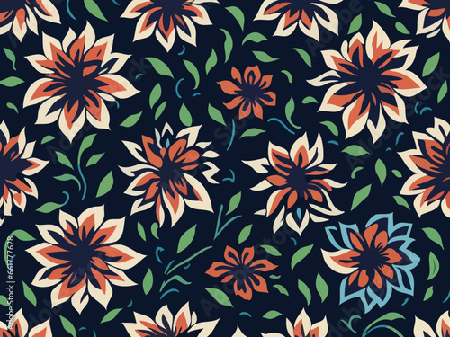 A mesmerizing display of abstract floral patterns created using vector graphics.