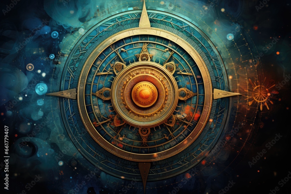 Fototapeta premium Abstract mandala with mystical meaning 