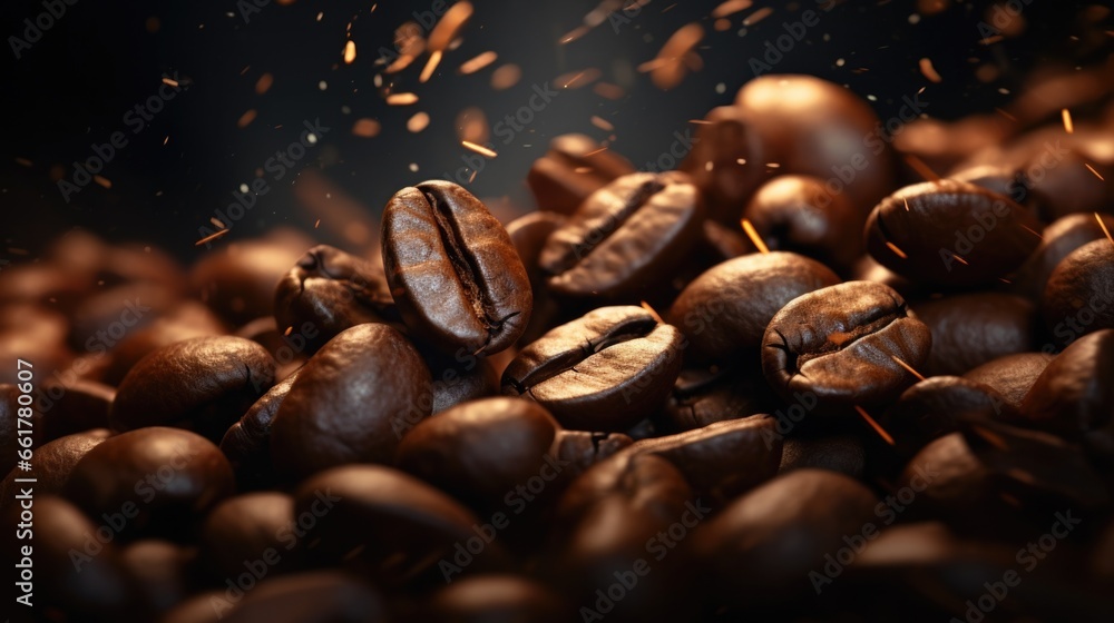 coffee beans on a brown background coffee beans on a brown background