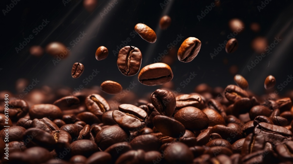 coffee beans on a brown background coffee beans on a brown background