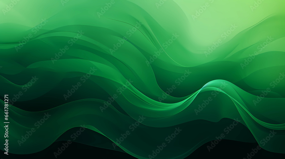 Abstract organic green lines as wallpaper background illustration