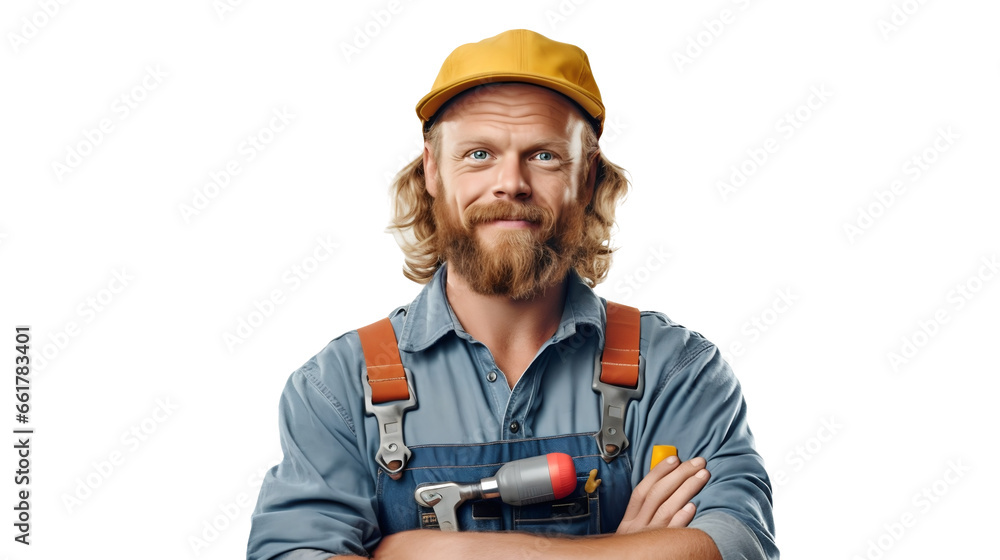 Réparateur, homme de chantier pour les travaux à la maison avec transparence, sans background Réparateur, homme de chantier pour les travaux à la maison avec transparence, sans background