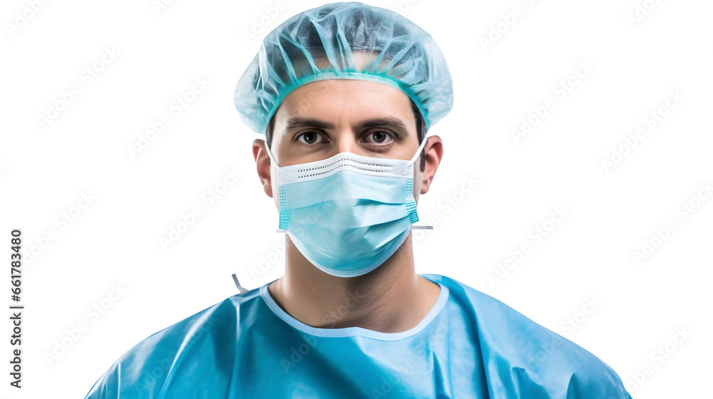 Chirurgien médecin, prêt pour aller au bloc opératoire avec transparence, sans background Chirurgien médecin, prêt pour aller au bloc opératoire avec transparence, sans background