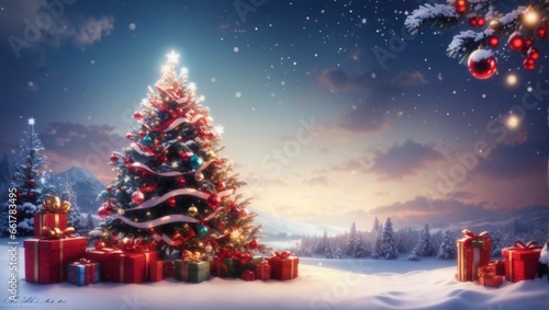 christmas tree with gifts © Love Muhammad