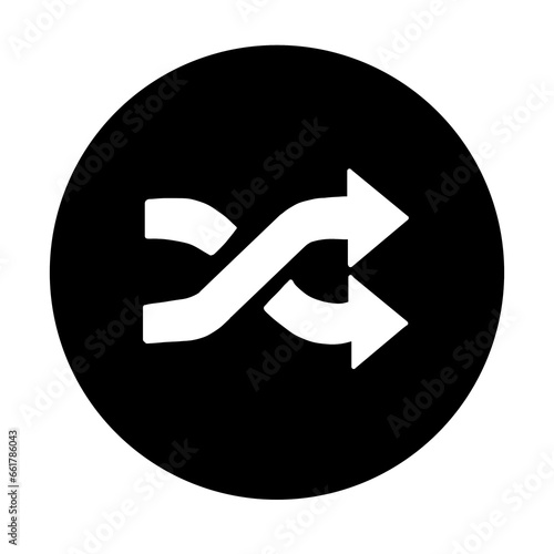 shuffle icon moving arrow icon for song music dj street vector illustration black and white