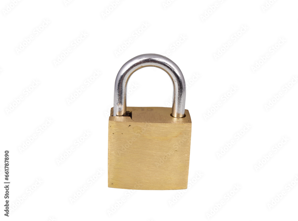 Metal lock isolated on white background with clipping path Metal lock isolated on white background with clipping path
