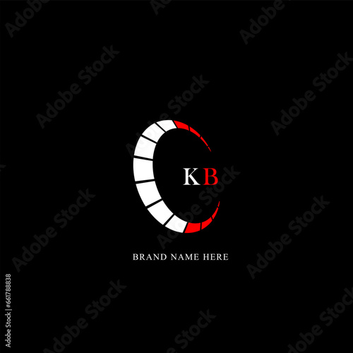KB circle letter logo design with circle  shape. KB ellipse letters with typographic style.  initials form a circle logo. KB Circle Abstract Monogram Letter Mark Vector, KB latter logo. spread logo