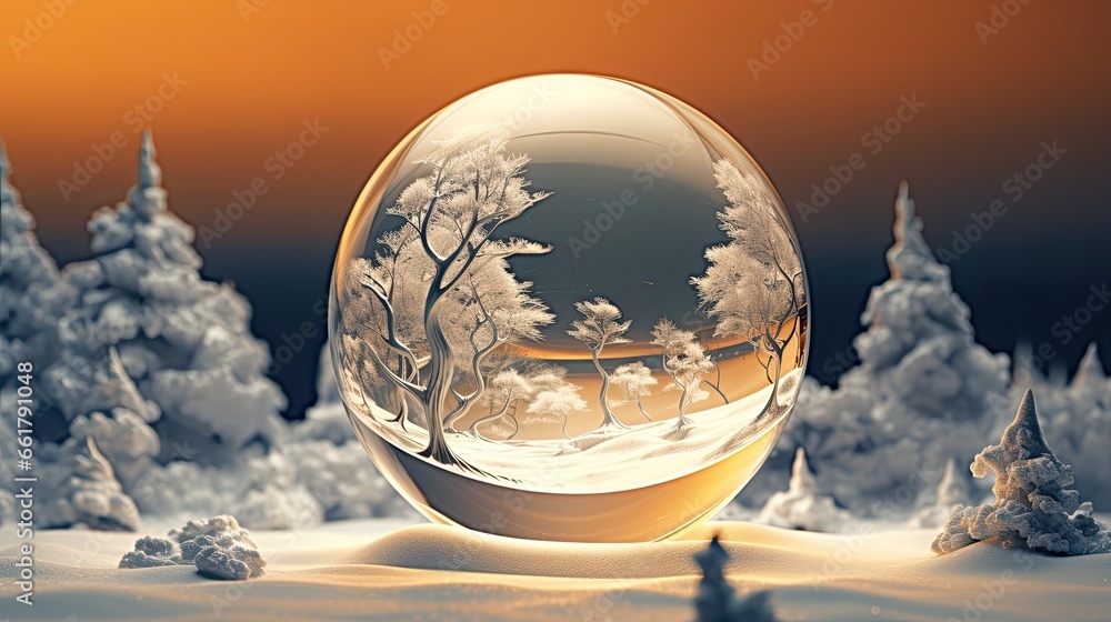 Ethereal Globe Capturing Nature's Frozen Moment at Sunset. Generative AI Ethereal Globe Capturing Nature's Frozen Moment at Sunset. Generative AI