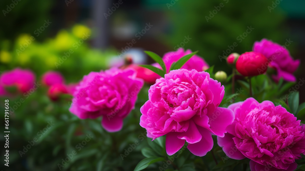 Claveles rosas de cerca en el parque. Fondo de flores.