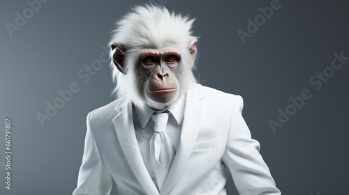 Monkey white suit