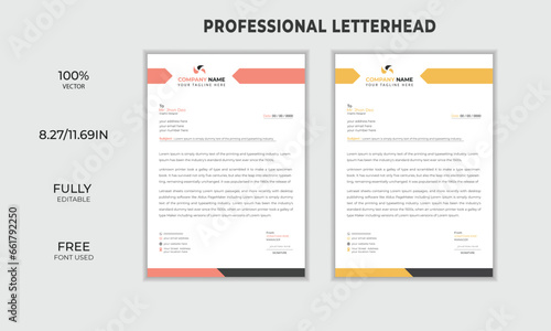 newest trendy eye caching corporate business letterhead design