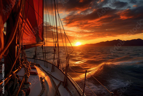 Sailing at sunrise