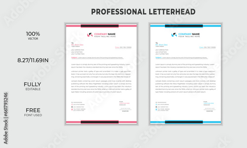 Simple Professional Letterhead Design Template
