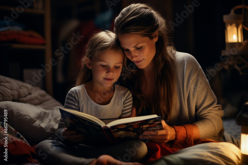 Mother And Daughter Reading Book
