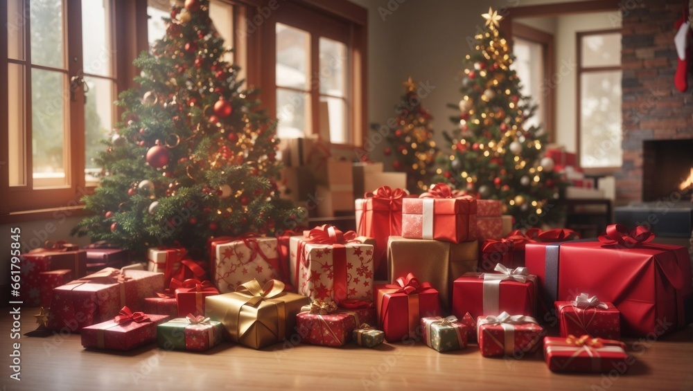Christmas gifts in a home