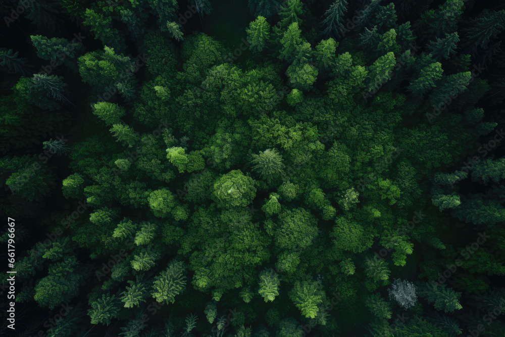 Top view of green forest Top view of green forest