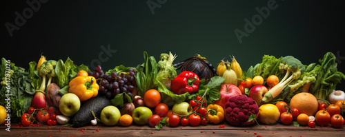 Vegetables and fruits background