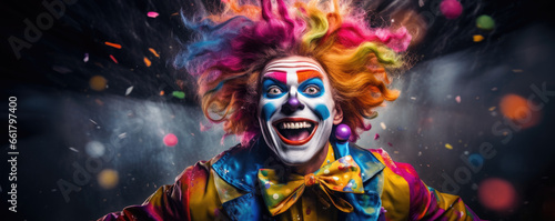 Colorful portrait of a clown