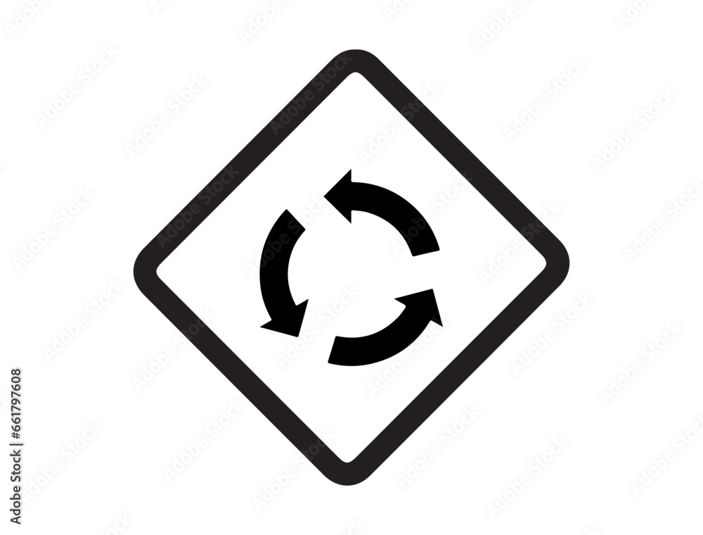 Priority road sign silhouette vector art Priority road sign silhouette vector art