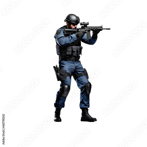 soldier with rifle on transparent background PNG image © Png Store x munawer