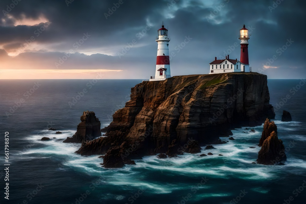 lighthouse on the coast of state 4k HD quality photo. 