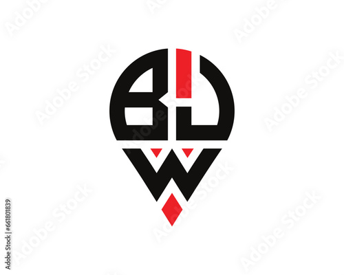 BJW letter location shape logo design. BJW letter location logo simple design. Free Download BJW letter location shape logo design. BJW letter location logo simple design. - GFXLoad