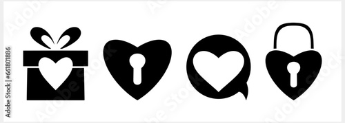 Doodle romantic icon isolated. Velentine clipart. Stencil for wedding love or birthday. Vector stock illustration. EPS 10