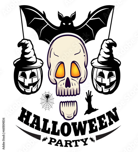 Happy Halloween Vector Design photo