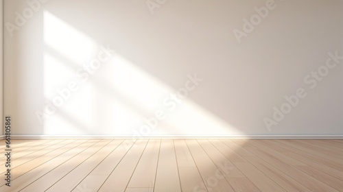 Stimulate image of white empty room interior