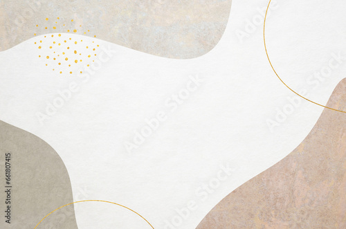 Abstract modern frame pattern with Japanese washi paper texture background. Japanese modern style backdrop for design.