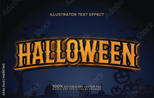 Halloween 3d editable text effect