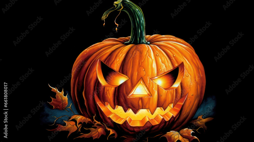 Illustration of a Halloween pumpkin in dark white tones. Illustration of a Halloween pumpkin in dark white tones.