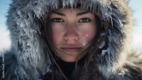 portrait of an eskimo woman photo