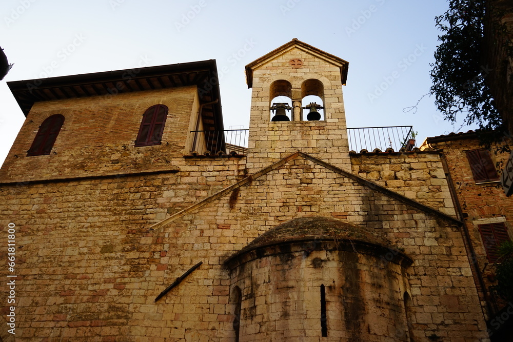 Montalcino cathedral, Val d'Orcia, Tuscany, Italy