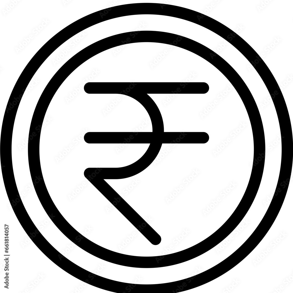 Rupee flat icon vector illustration Rupee flat icon vector illustration
