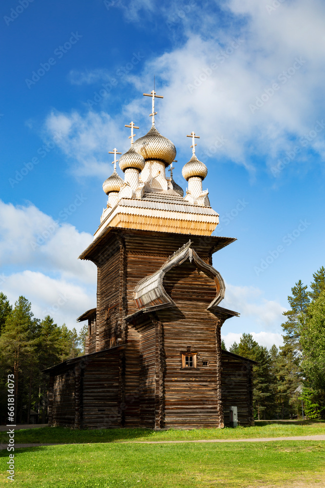 The old Wooden Church of the Ascension of the Lord. Arkhangelsk region. Russia. The old Wooden Church of the Ascension of the Lord. Arkhangelsk region. Russia.