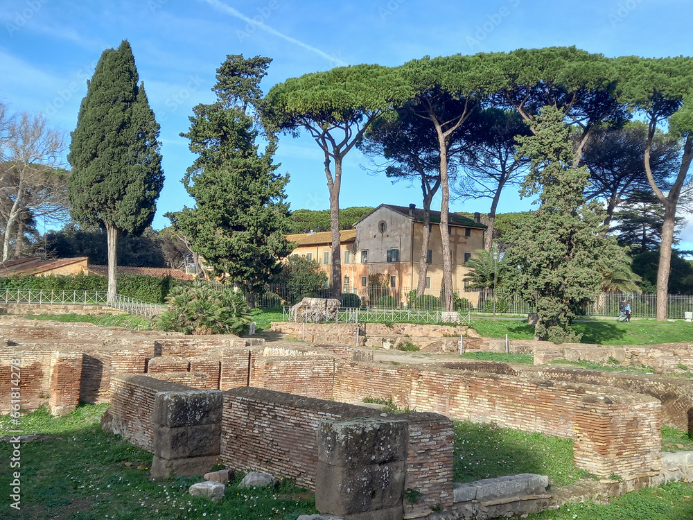 Obraz premium Ostia antica archeological park in Ostia