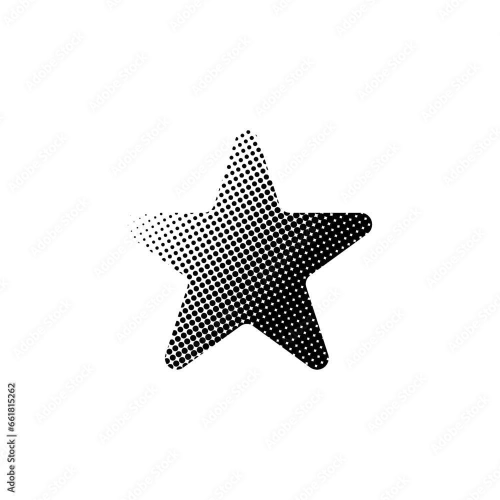 Star halftone effect pattern element vector template Star halftone effect pattern element vector template