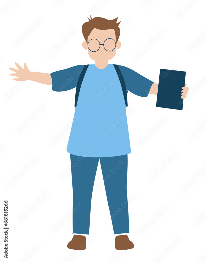 Male Student Holding BooK Male Student Holding BooK