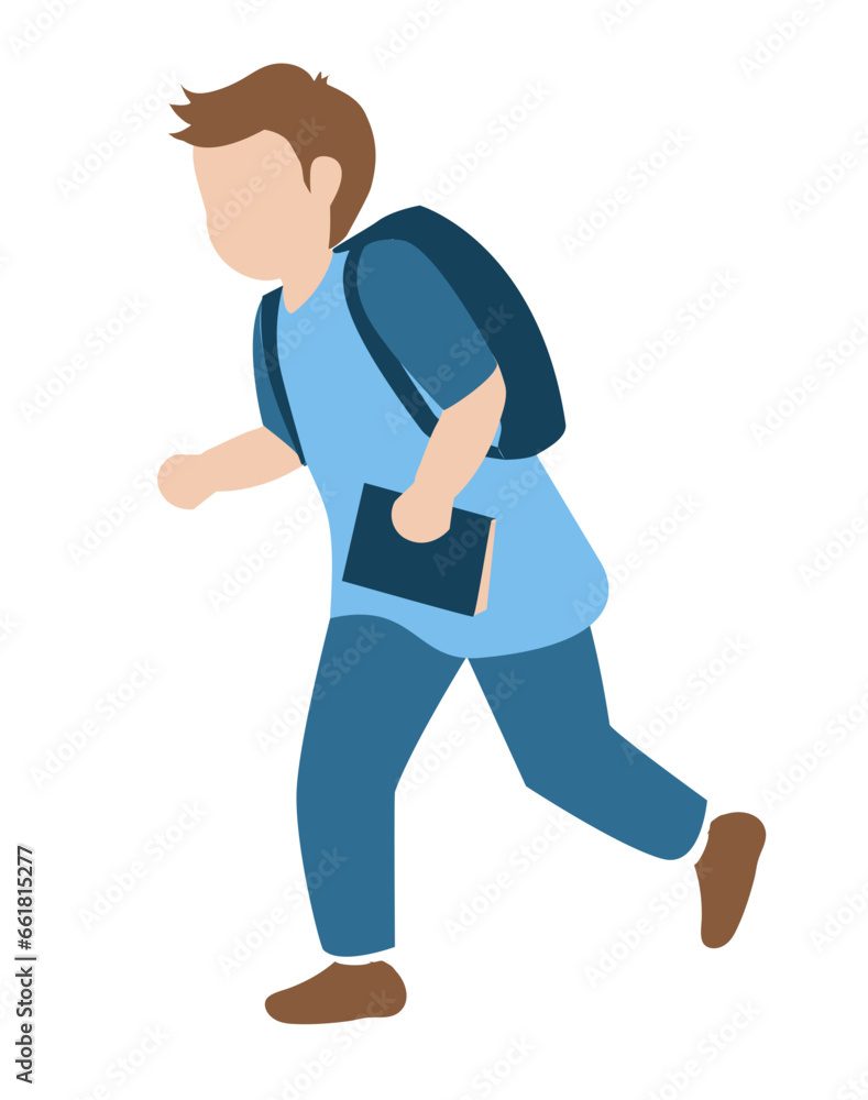 Male Student is Going to School Male Student is Going to School