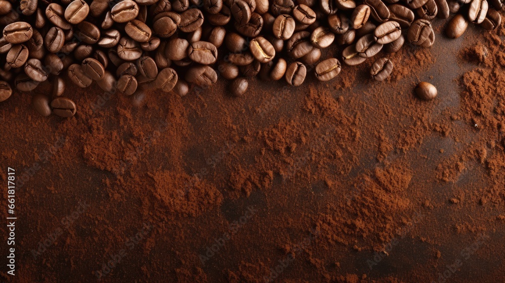 coffee beans background with copy space, roasted robusta arabica, ai generated coffee beans background with copy space, roasted robusta arabica, ai generated