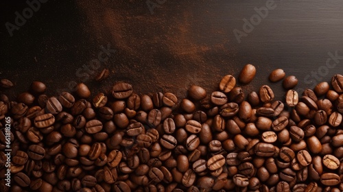 coffee beans background, roasted robusta arabica, ai generated