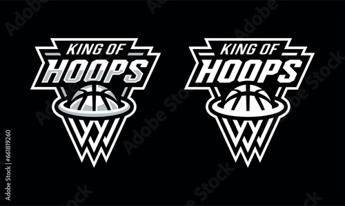 Modern basketball logo illustration. Streetball vector template.