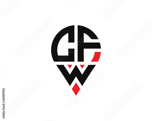 CFW letter location shape logo design. CFW letter location logo simple design. Free Download CFW letter location shape logo design. CFW letter location logo simple design. - GFXLoad