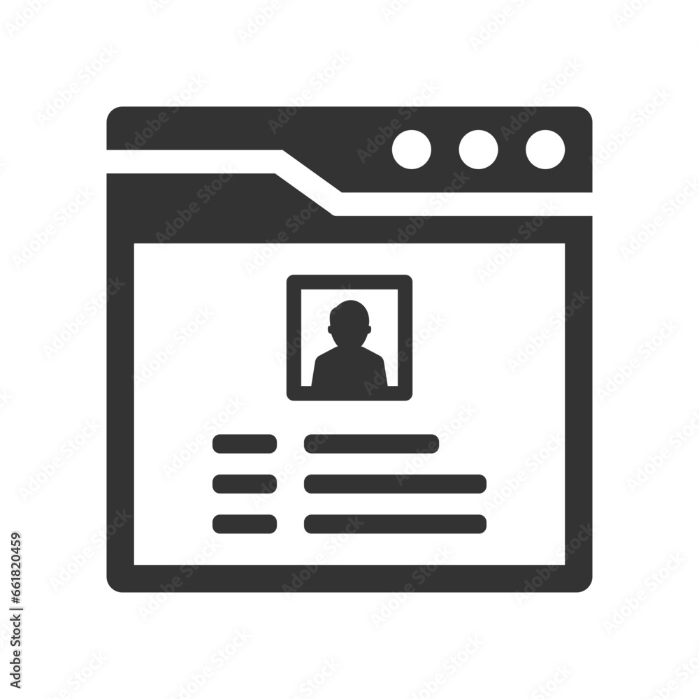 User profile interface icon User profile interface icon