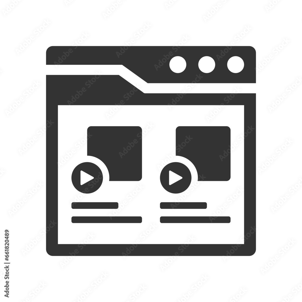 Video blog interface icon Video blog interface icon