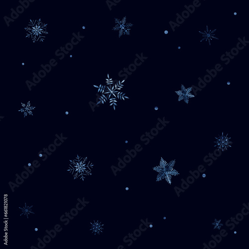  snow crystals - scheekristalle pattern watercolor