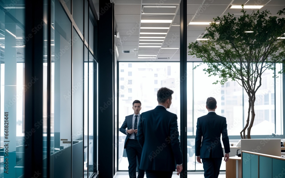 Office Life in Motion A Dynamic Business Environment blur motion ai generated Office Life in Motion A Dynamic Business Environment blur motion ai generated
