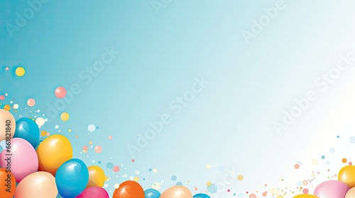 easter decoration  colorful easter eggs illustration background  ai generated